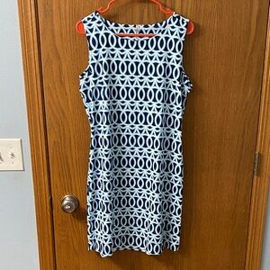 Lulu-B blue and white sleeveless dress size large